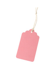 Blank tag with string isolated on white