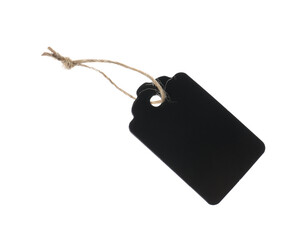 Blank tag with string isolated on white