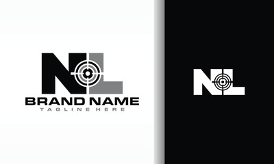 letter NL aim logo