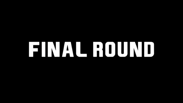 Final round title animation - glitch text effect for gaming videos and esports scenes