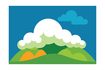 Fototapeta premium landscape with mountains and clouds