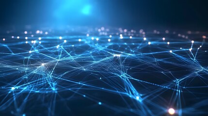 Digital Universe: A mesmerizing display of interconnected nodes and radiant lines, creating a visual representation of the digital landscape.