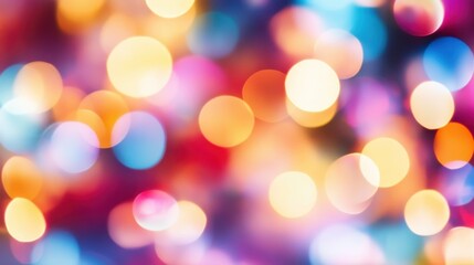 Fototapeta premium Colorful Bokeh Background with Vibrant Blurred Lights and Patterns