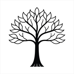 Obraz premium vector tree silhouette