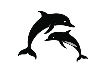 Fototapeta premium dolphin isolated on white background