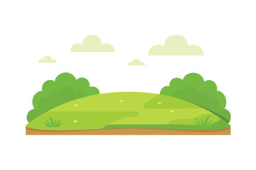 Fototapeta premium landscape with trees and hills