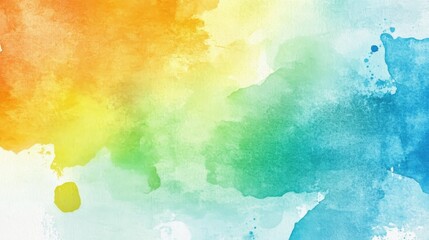 Vibrant Watercolor Abstract Background in Warm and Cool Tones