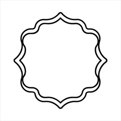 round frame made of glossy triangles