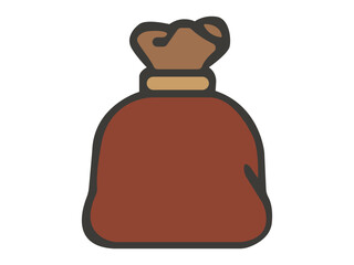 vector illustration of a sack