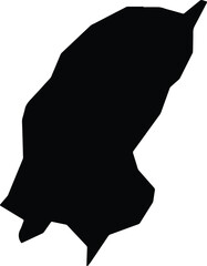 Águas Belas Brazil silhouette map