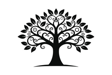 Obraz premium vector tree silhouette