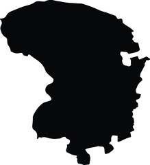 Ain Al Arab Syria silhouette map