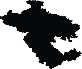Obraz premium Ahmadnagar India silhouette map
