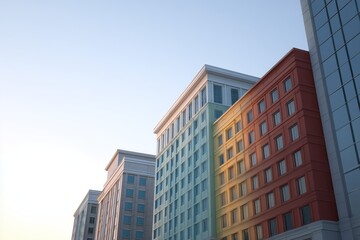 Obraz premium Majestic Buildings Stand Against City Skyline