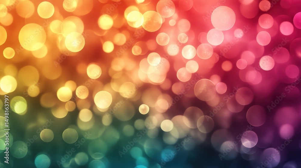 Canvas Prints colorful bokeh background with vibrant light circles and gradient effects
