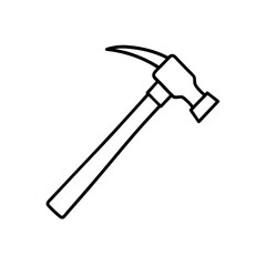 hammer line art on white