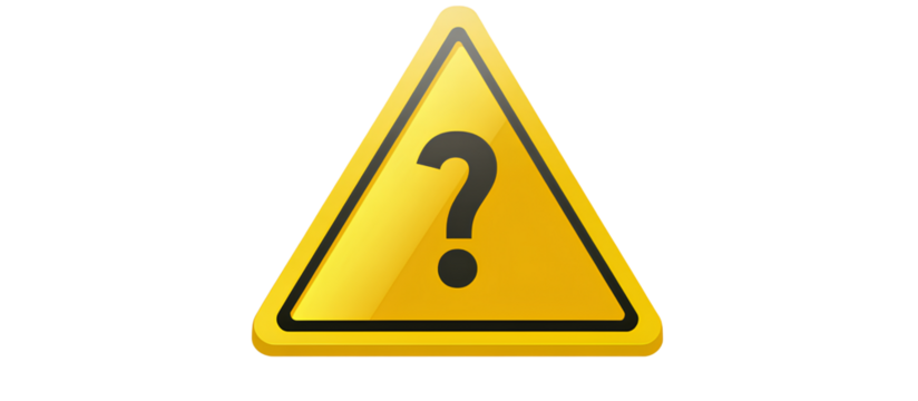  3D vector icon of a yellow triangle with an exclamation mark on a transparent background, simple design, white background, PNG 