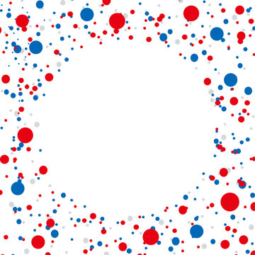 大阪EXPO万博スタイルの青と赤のイラストフレームベクター背景22

