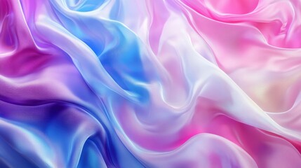 Obraz premium Elegant Flowing Fabric in Soft Pastel Shades of Pink and Blue
