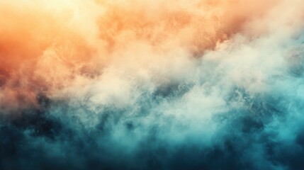 Ethereal Clouds at Sunrise with Warm and Cool Color Gradients