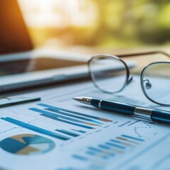 Financial Analysis with Graphs, Charts, and Office Supplies