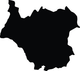 Agadir Ida Outanane Prefecture Morocco silhouette map