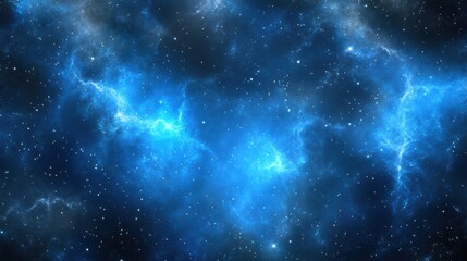 Fototapeta premium Stunning Cosmic Background with Bright Stars and Blue Nebulae