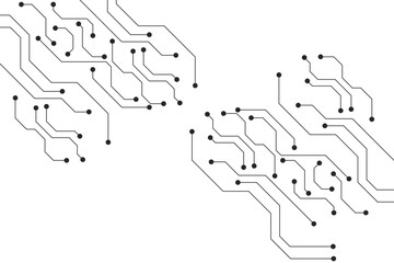 Abstract futuristic circuit board Illustration, Circuit board with various technology elements. Circuit board pattern for technology background. Vector illustration 