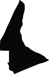 Adenta Municipal Ghana silhouette map