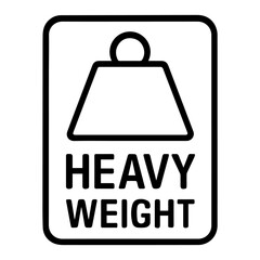 Icon label heavy weight on white background vector
Vector line icon logistics