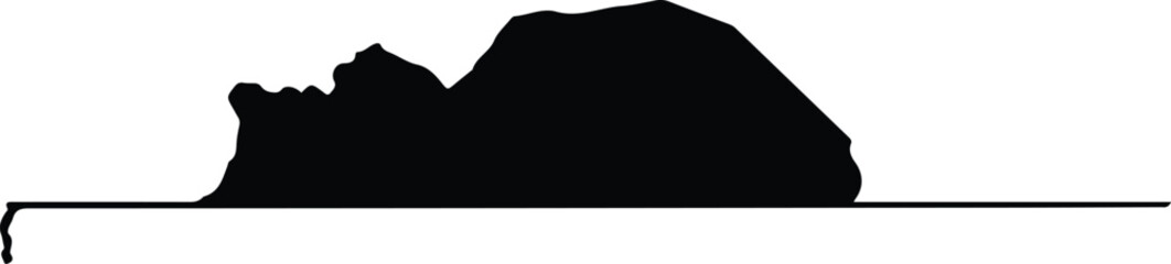 Obraz premium ACURENAM Equatorial Guinea silhouette map