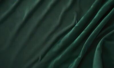 Obraz premium Deep emerald velvet fabric swatch Perfect for upholstery or design projects , material, fabric swatch, background texture