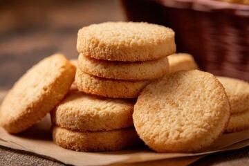 cookies on a wooden table