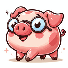 Vector Cartoon Pig