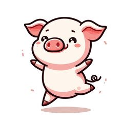 Vector Cartoon Pig