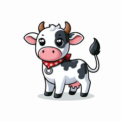 Vector Cartoon Cow