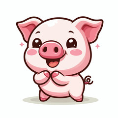 Vector Cartoon Pig