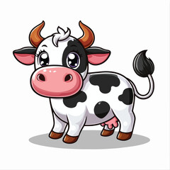 Vector Cartoon Cow