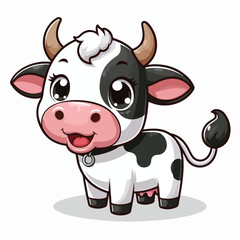 Vector Cartoon Cow