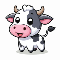 Vector Cartoon Cow