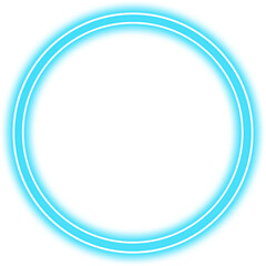 blue neon glowing circle