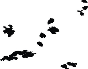 Ålands skärgård Finland silhouette map