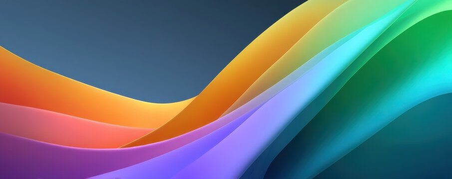 Abstract colorful waves in a harmonious gradient design