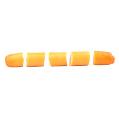 sausage isolated on white background slice Bar