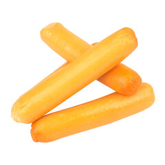 sausage isolated on white background pile