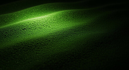 Abstract dark green sand textured wave surface background