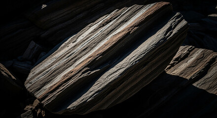 Layered natural rock geological texture formation