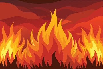 Fiery Inferno Flames Background Design