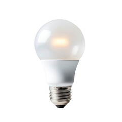 Bright LED Light Bulb on White Background for Home Lighting Use