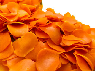 raw shrimp crackers on white background